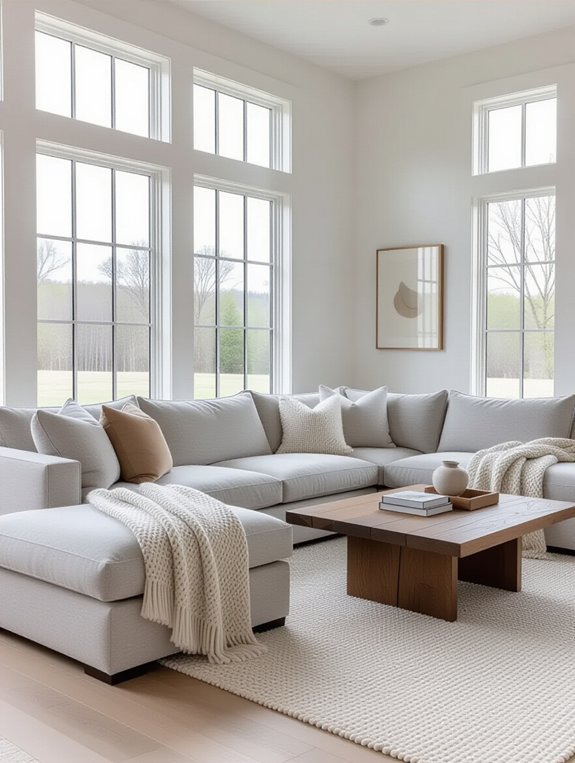 sophisticated gray sectional elegance