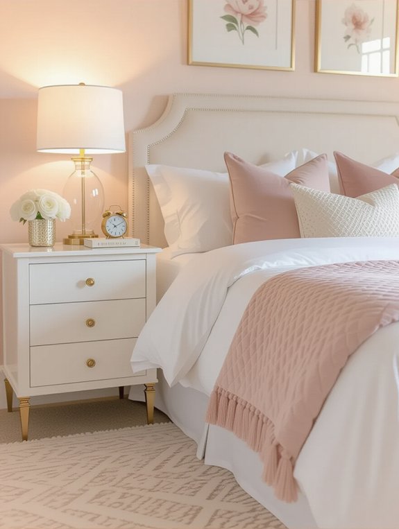 sophisticated white nightstands elegance
