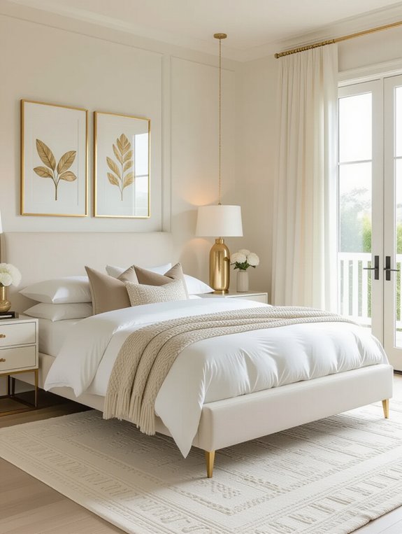 sophisticated white platform beds