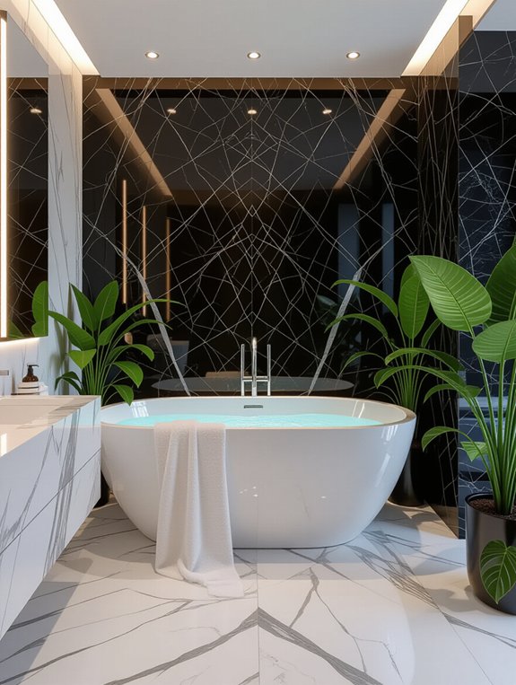 spa inspired marble retreat features