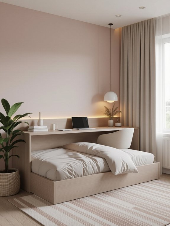 space saving under bed desk