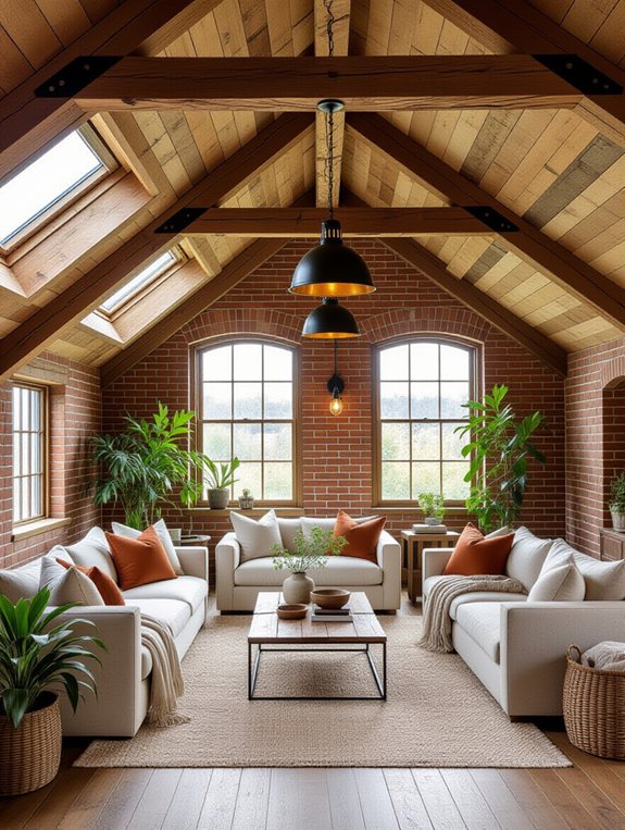 spacious industrial loft retreat