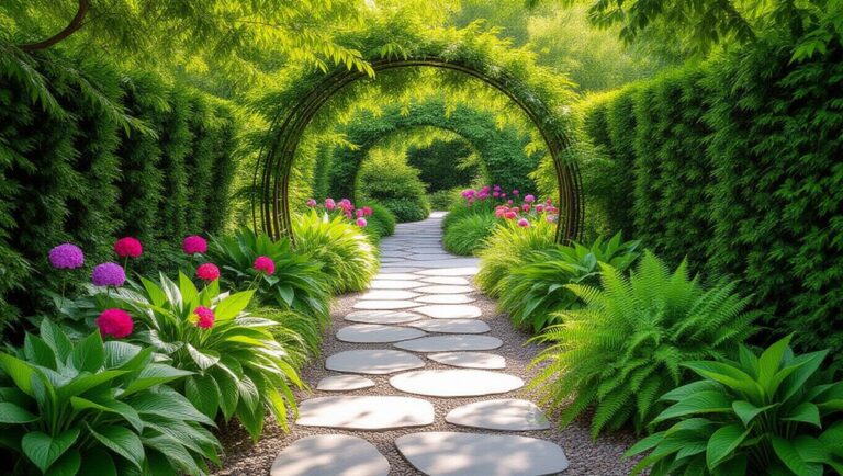 stone walkways in gardens