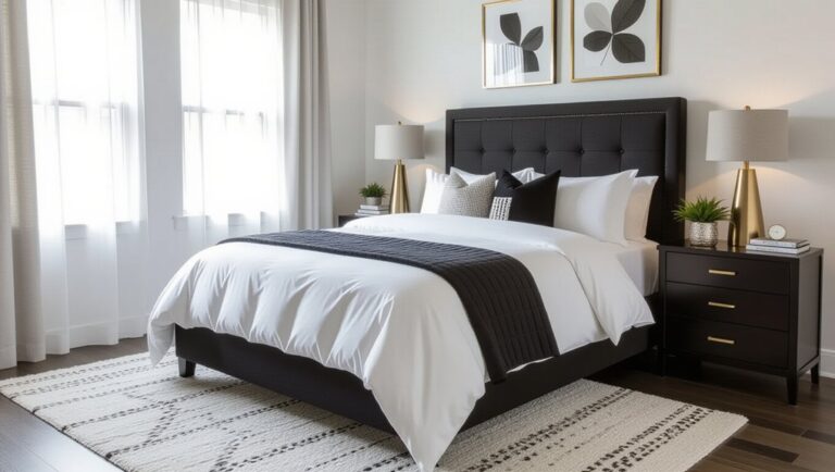stylish black headboards bedding