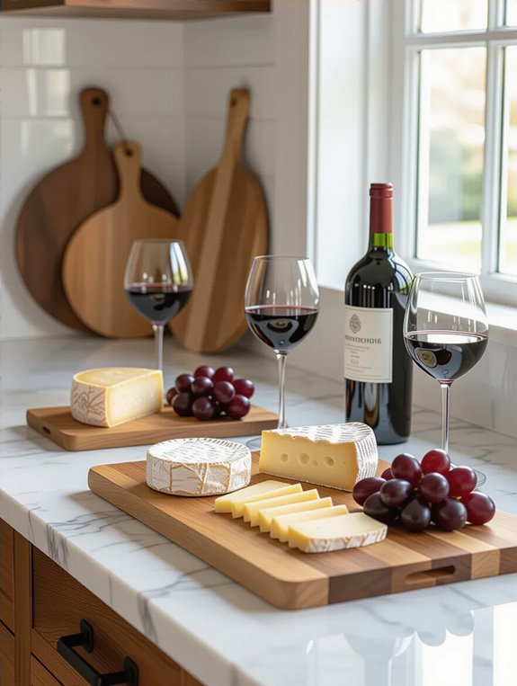 stylish cheese and wine pairings