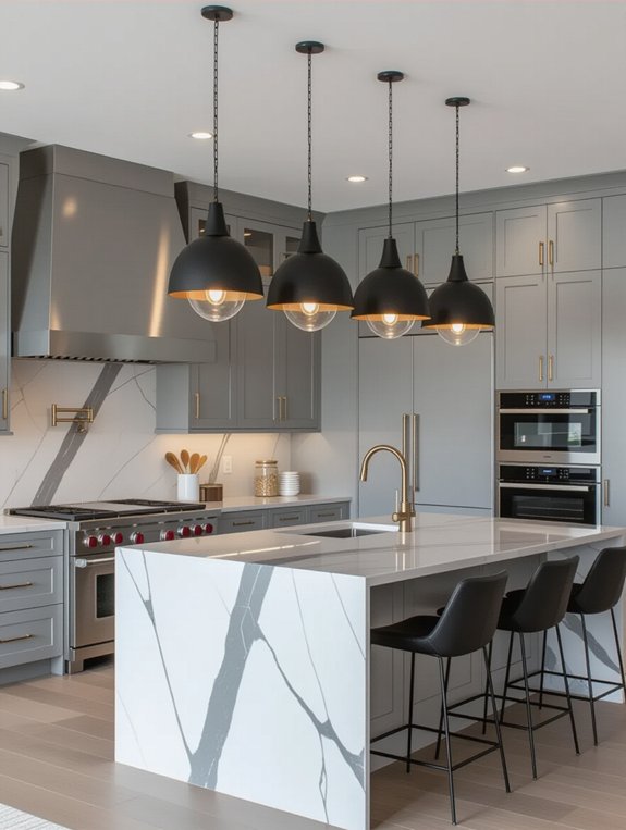 stylish clustered pendant lighting