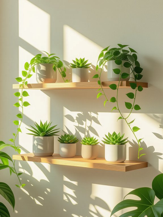 stylish corner plant displays