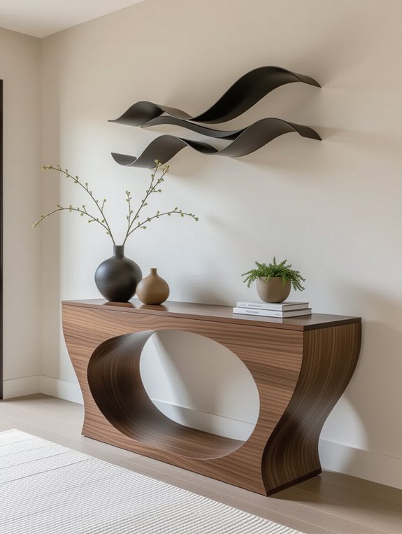 stylish entryway furniture duo