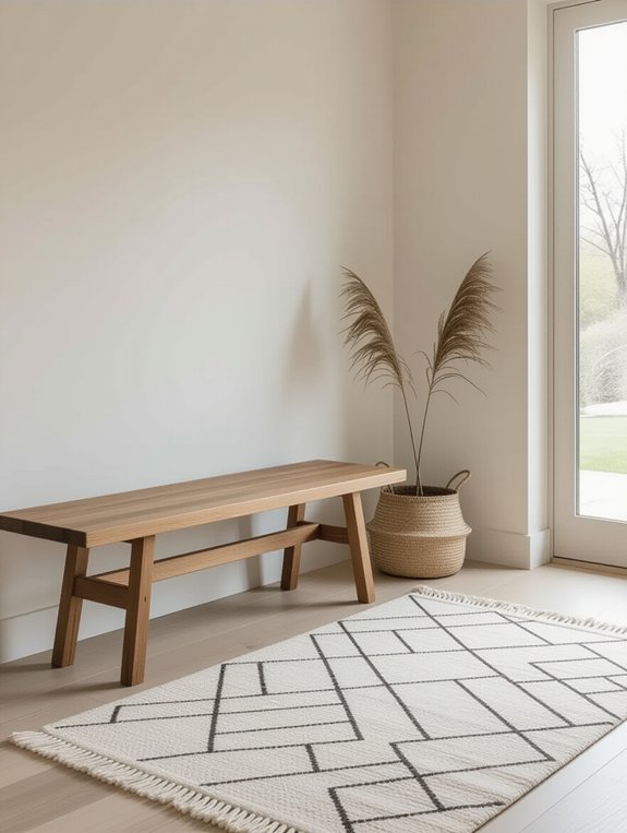 stylish functional entryway bench