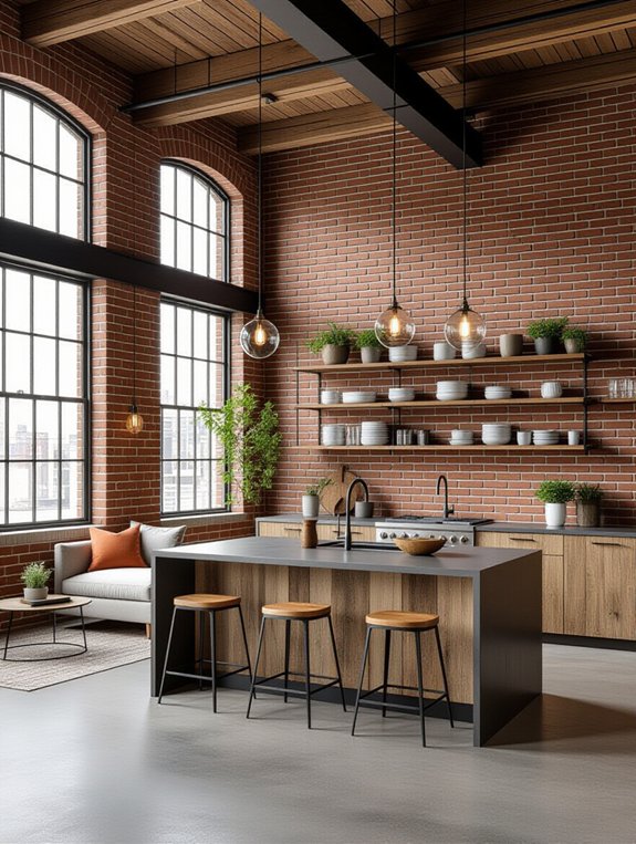stylish functional open shelving
