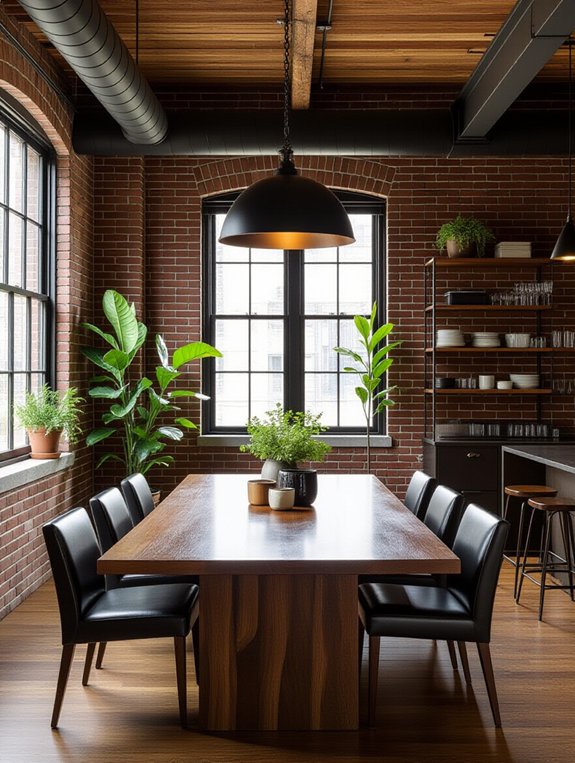 stylish industrial dining room