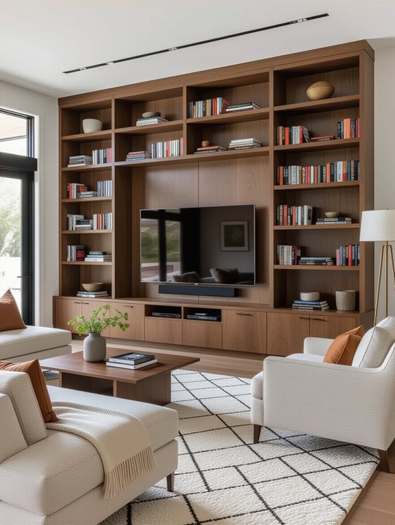 stylish integrated entertainment center