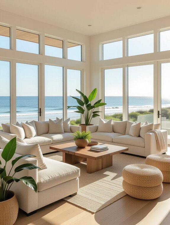 sunlit coastal living space