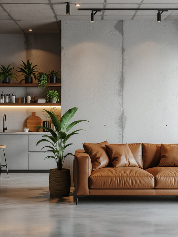 textured concrete wall coziness