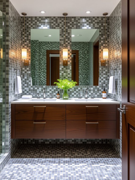 textured gray mosaic contrast