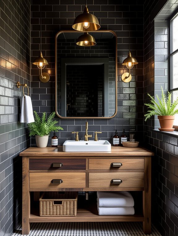 textured gray subway tiles
