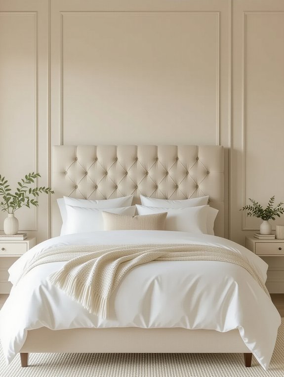 textured panels enhance headboard
