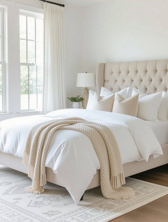 textured white bedroom elegance