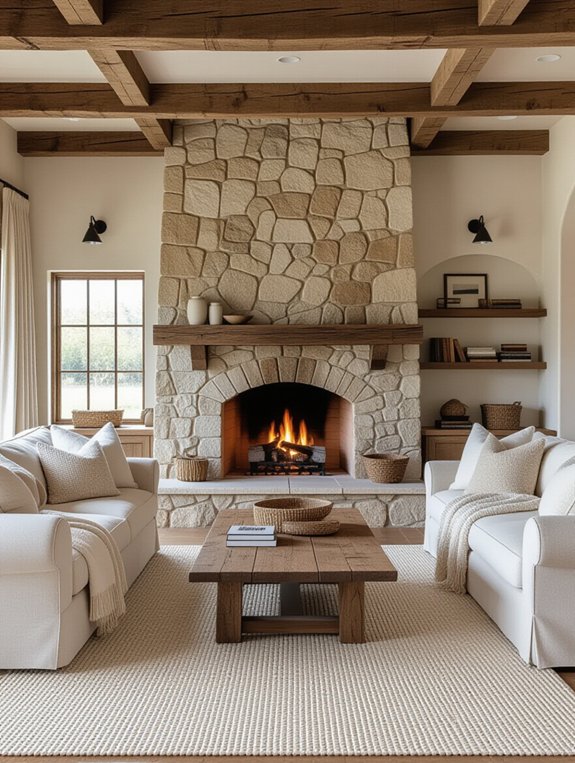 timeless stone fireplace styles