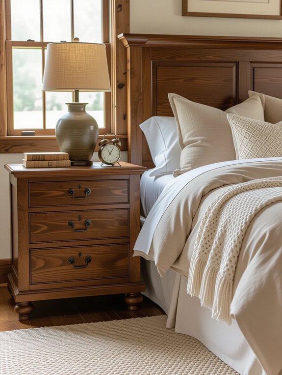 timeless wooden nightstand features