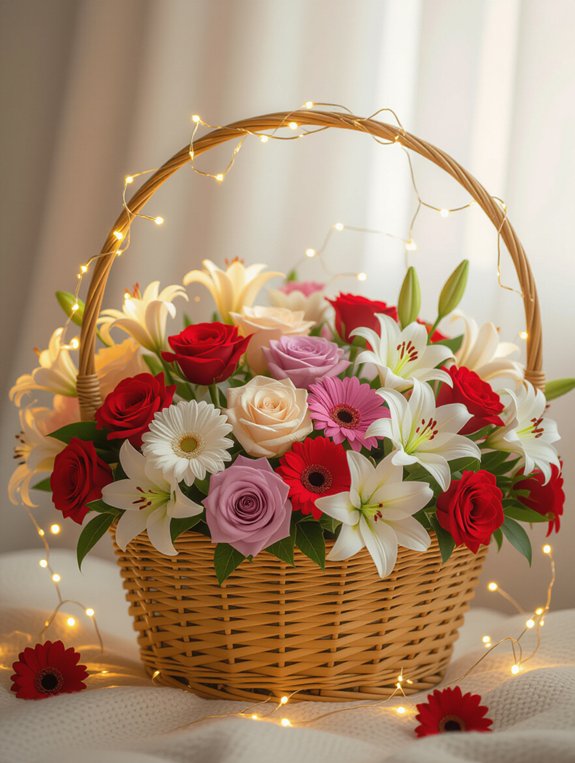 twinkling bamboo flower arrangements