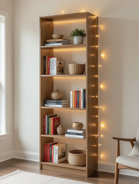 underlit floating shelf design