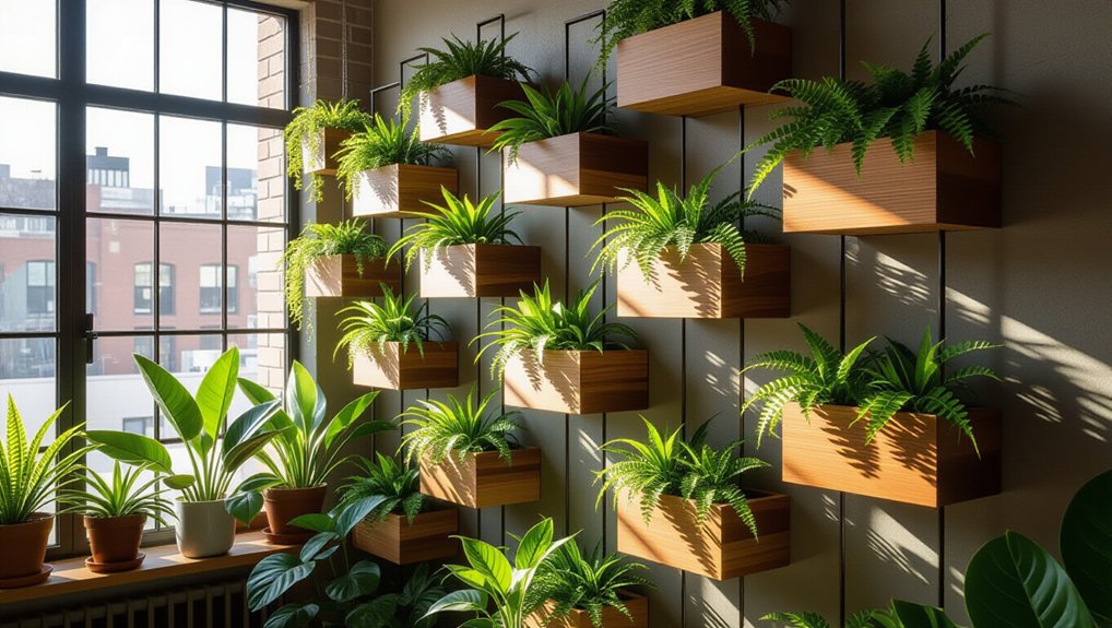 vertical plant shelf designs