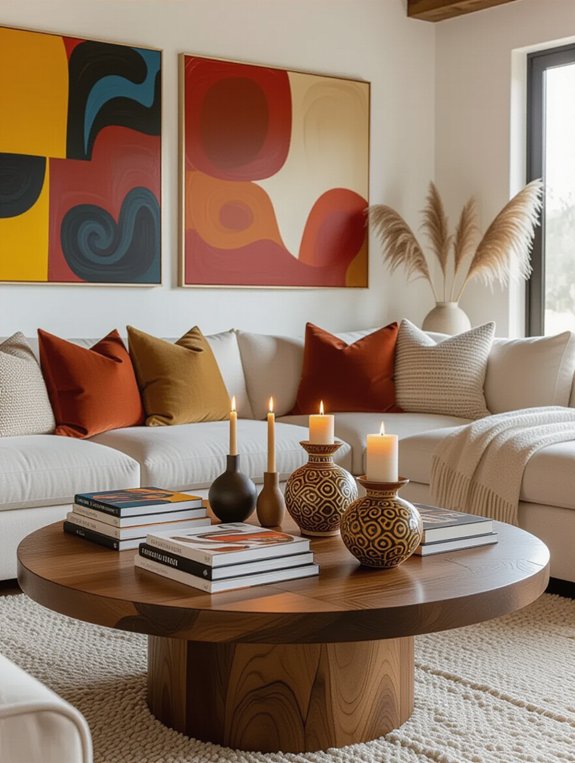 vibrant artful living room