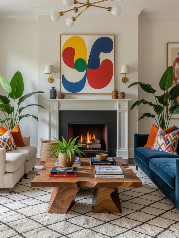 vibrant artistic living room