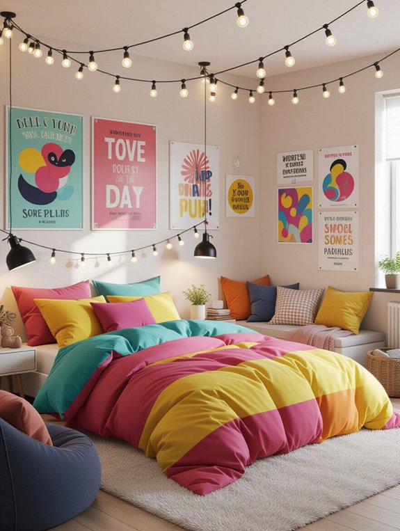 vibrant bedroom with inspiration