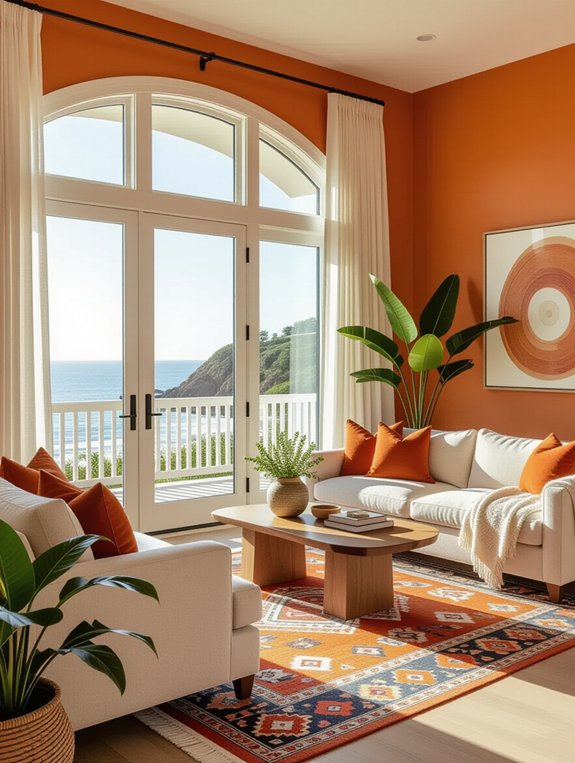 vibrant coastal living room