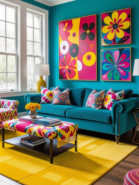 vibrant color energizes space