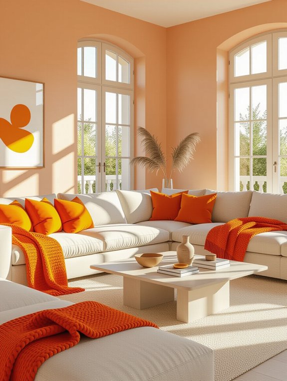 vibrant cozy living accents