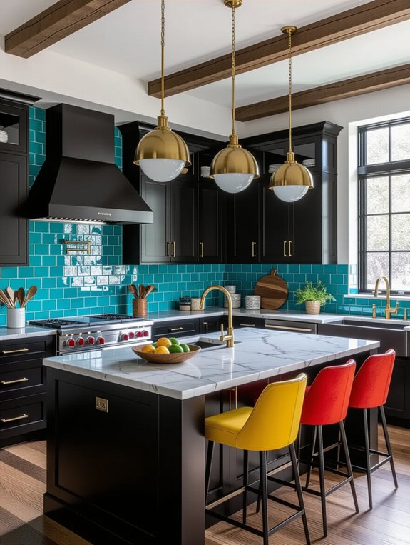 vibrant eclectic kitchen design