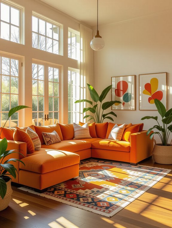 vibrant family friendly decor