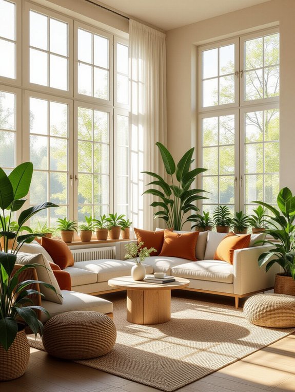 vibrant indoor plant arrangement