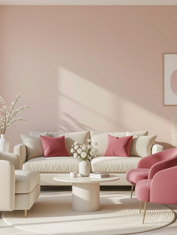 vibrant pink accent chairs