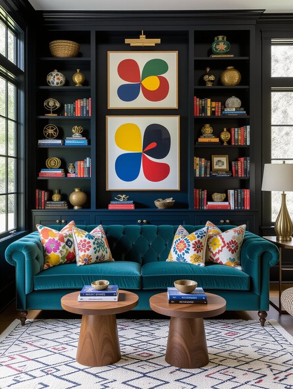 vibrant playful art display