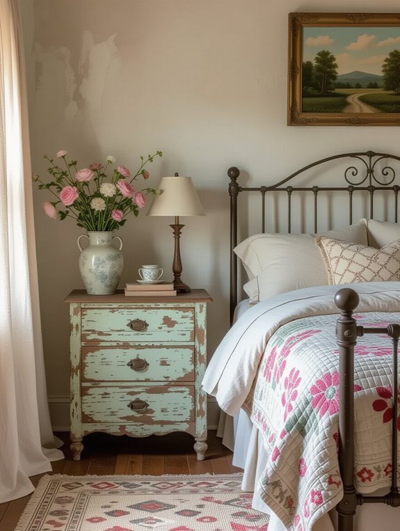 vintage charm wooden nightstands
