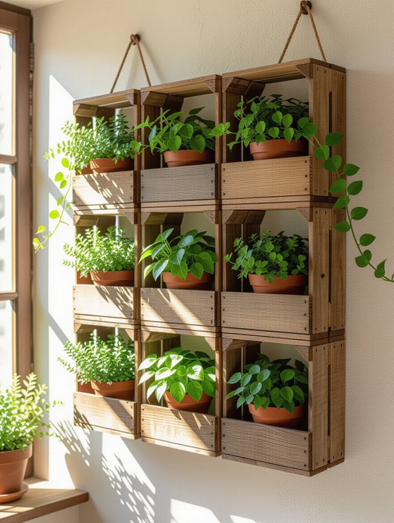 vintage crates for display