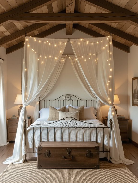 vintage fairy light canopy