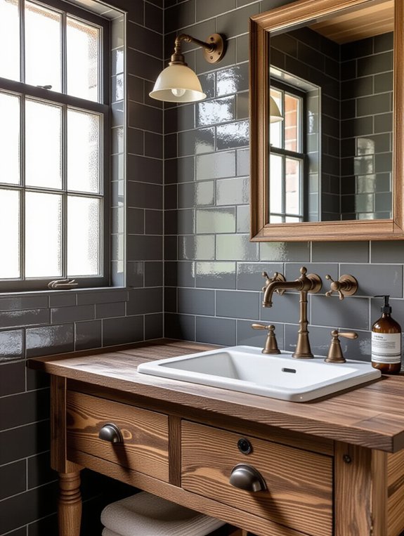 vintage fixtures create contrast