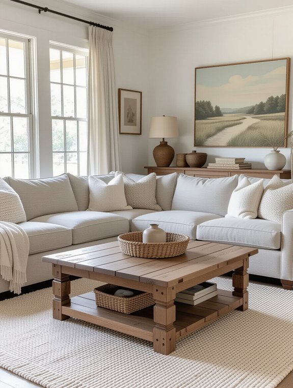 vintage inspired cozy living room