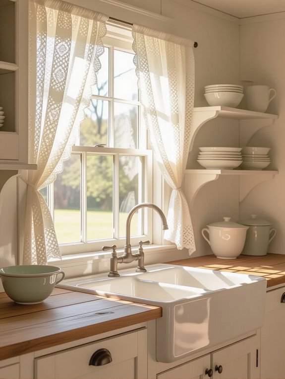 vintage lace kitchen accents
