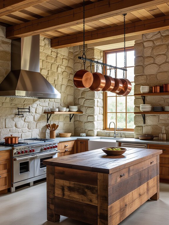 vintage stone kitchen charm