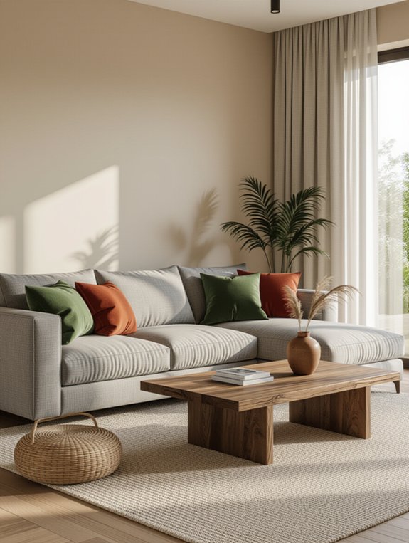 warm earthy living room