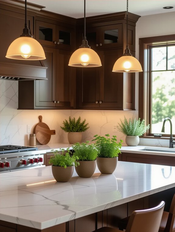 warm kitchen with natural elements