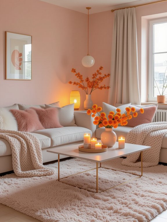 warm pink and orange harmony