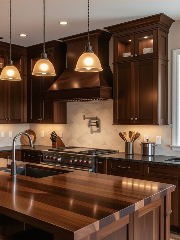 warm walnut kitchen charm