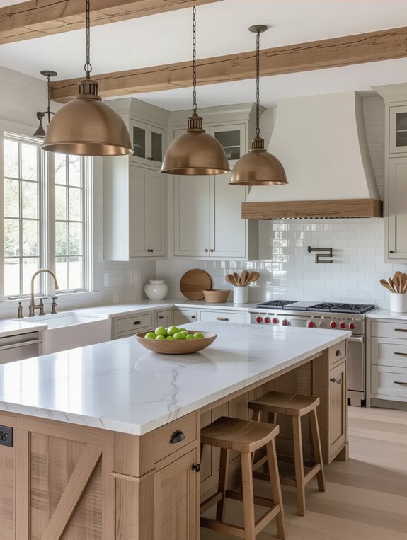 warm wood pendant lighting